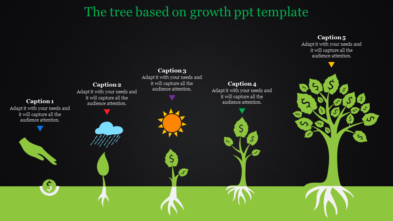 growth ppt template-The tree based on growth ppt template
